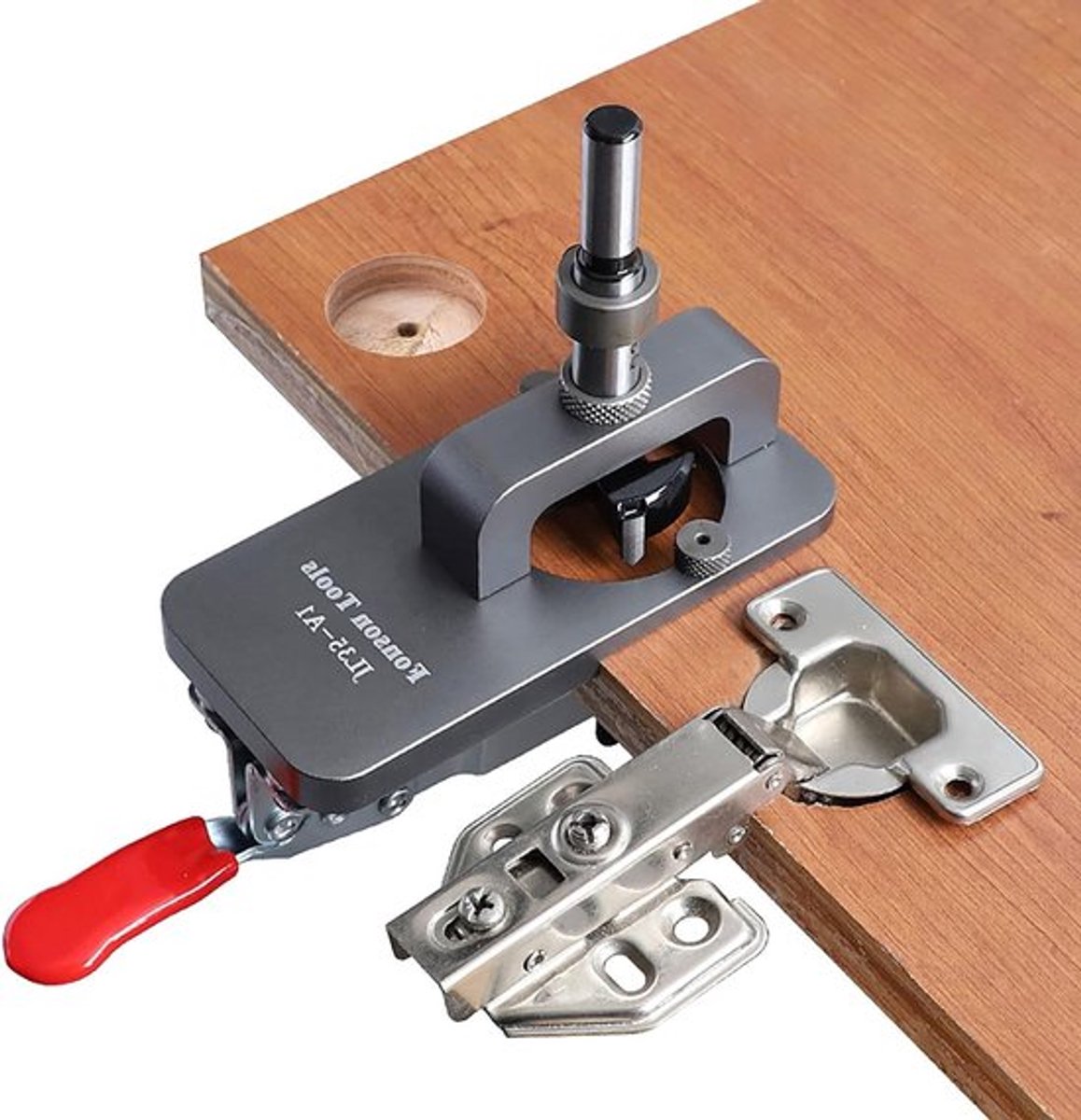 35mm Gatenpons voor Scharniergaten, Gidslocatie en Mal voor Deurkasten, Perfect voor DIY Houtbewerking