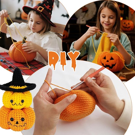 Haken Set voor Beginners met Halloween Pompoen Haaknaalden, DIY Candy Bag en Tutorial Handleiding voor Creatieve Projecten — afbeelding 4