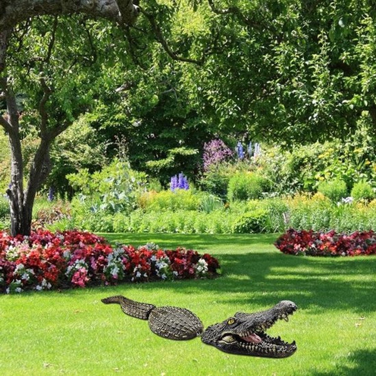 Vlot drijvend ornament voor vijver of tuin met krokodil ontwerp - decoratief waterornament voor buitengebruik