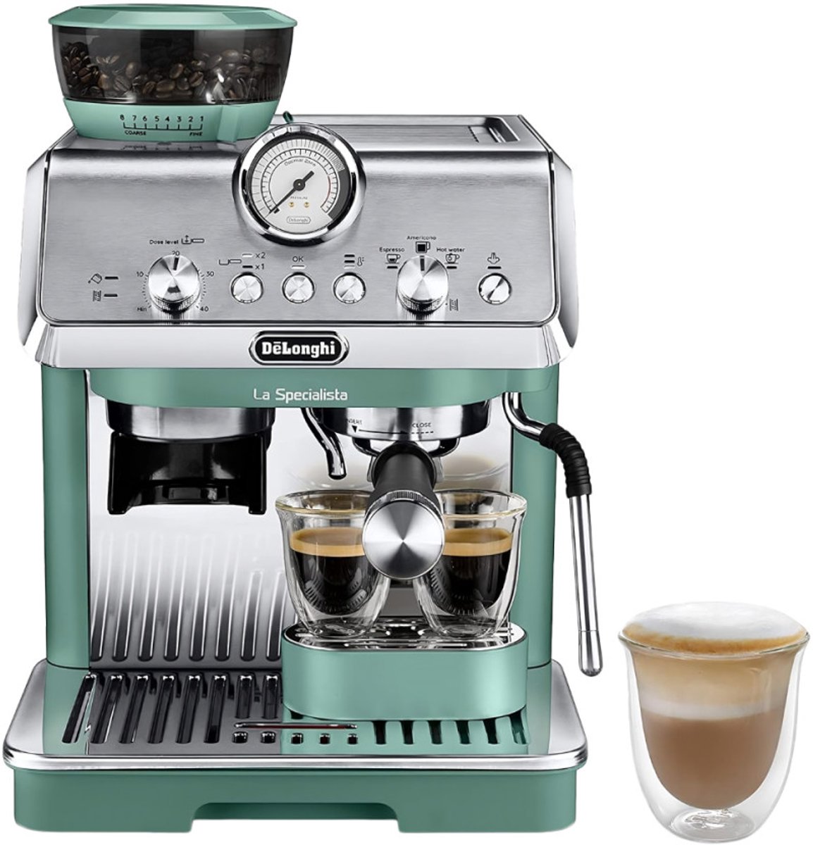 DeLonghi La Specialista Arte EC9155.GR Espresso machine met molen - Groen thumbnail 5