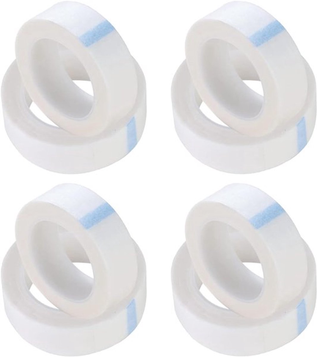 8 Rollen Medische Noodtape - Vlies Plakband - 1,25 cm x 9,1 m - Ademend Hypoallergeen Medisch Plakband - Gelijmd Medische Tape Zonder Latex - Wit