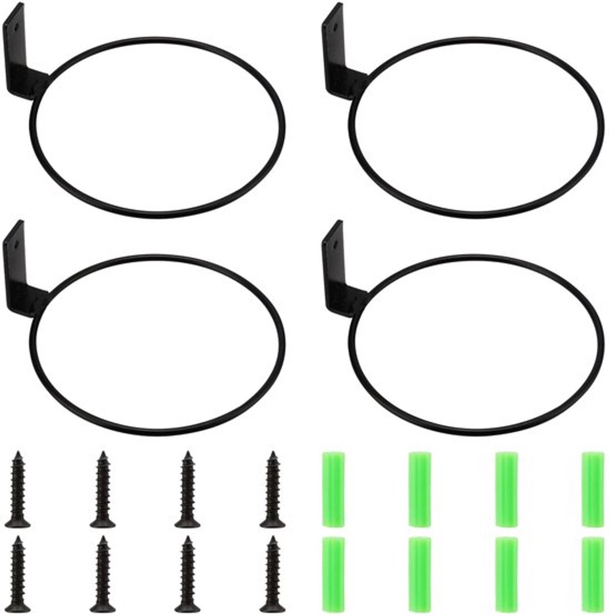 Bloempot Houder - Wandmontage - Hangplant - Plantenhaak - Plantenhouder - Minimalistisch Design - Set van 4 - Plantenhanger