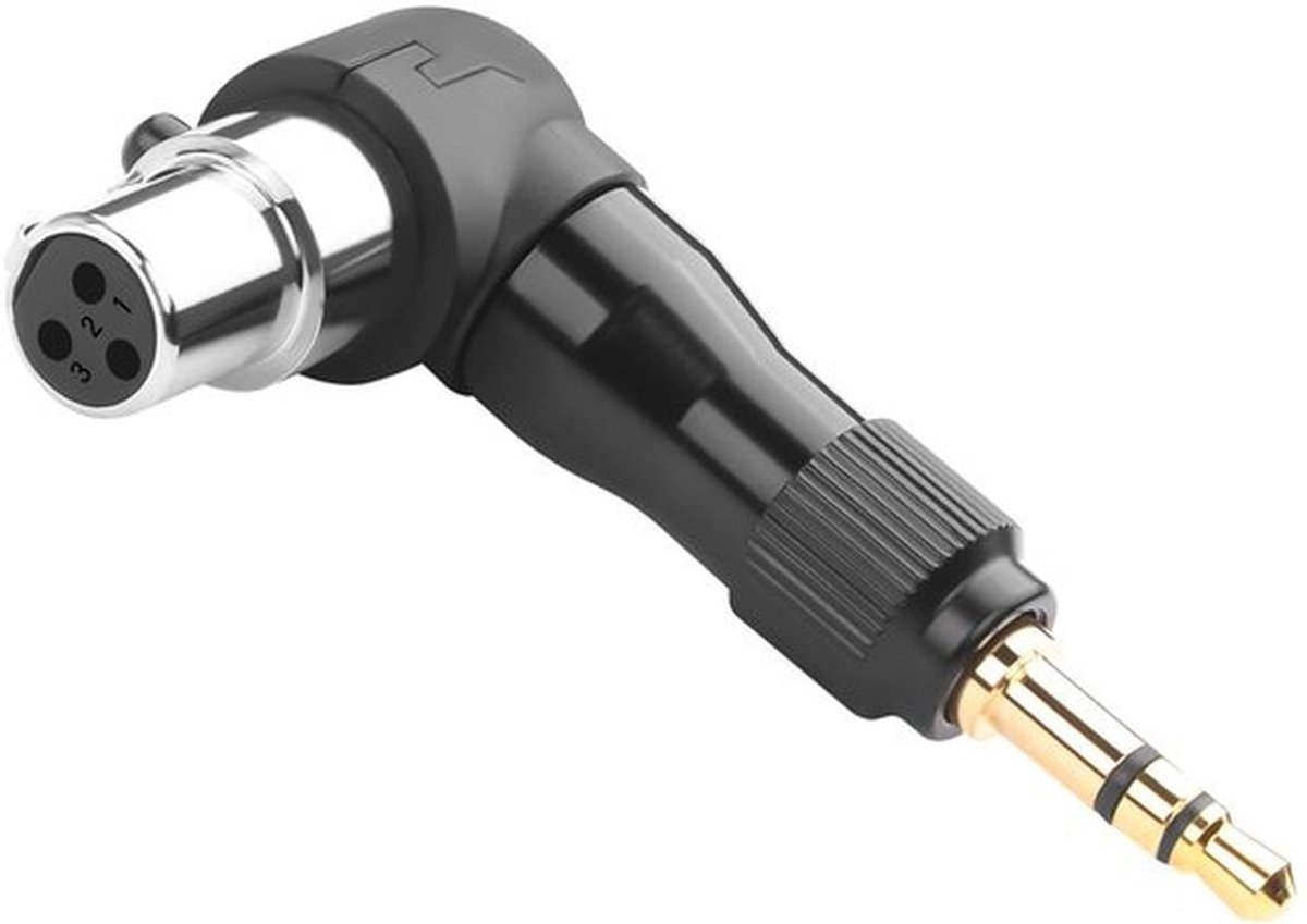 Instelbare Mini XLR naar TRS Haakse Adapter 90°