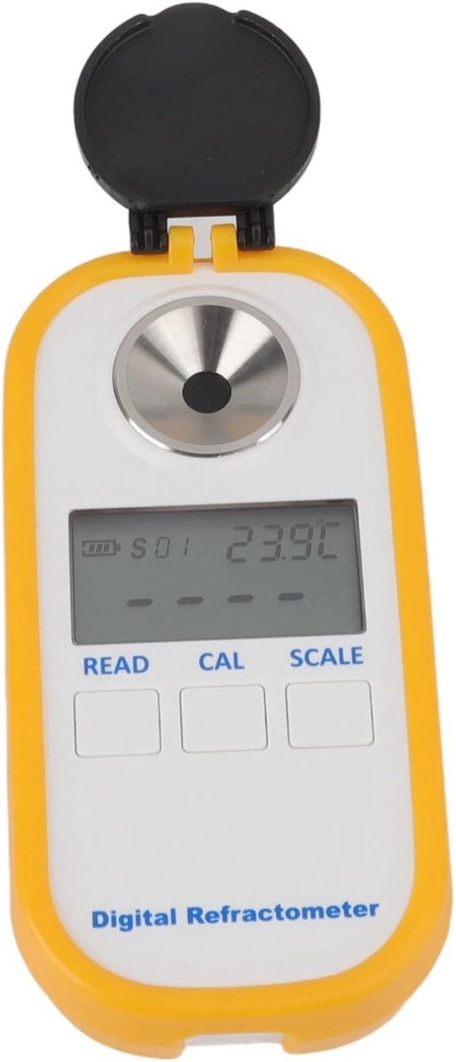 Draagbare digitale refractometer met hoge nauwkeurigheid voor suiker, bier en wijn - LCD-display en waterdicht ontwerp, ideaal voor koffieconcentratie meten