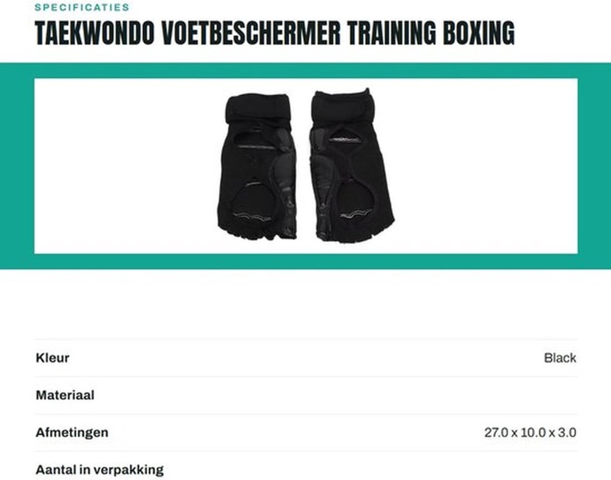 Voetbeschermer Schokbestendig - Taekwondo/Sparring - Antislip - Verstelbaar - Beschermend - Dikke Zijkanten - Voetbescherming