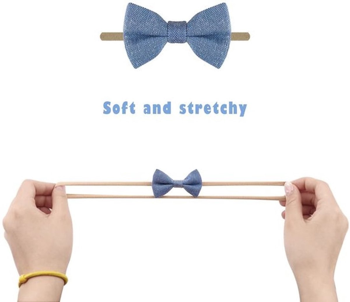 Hoofdbanden 10 Stuks - Haaraccessoires voor Meisjes - Nylon Hoofdbanden - Variatie in Kleuren/Stijlen - Comfortabele Haarstrikken - Geschikt voor Pasgeborenen