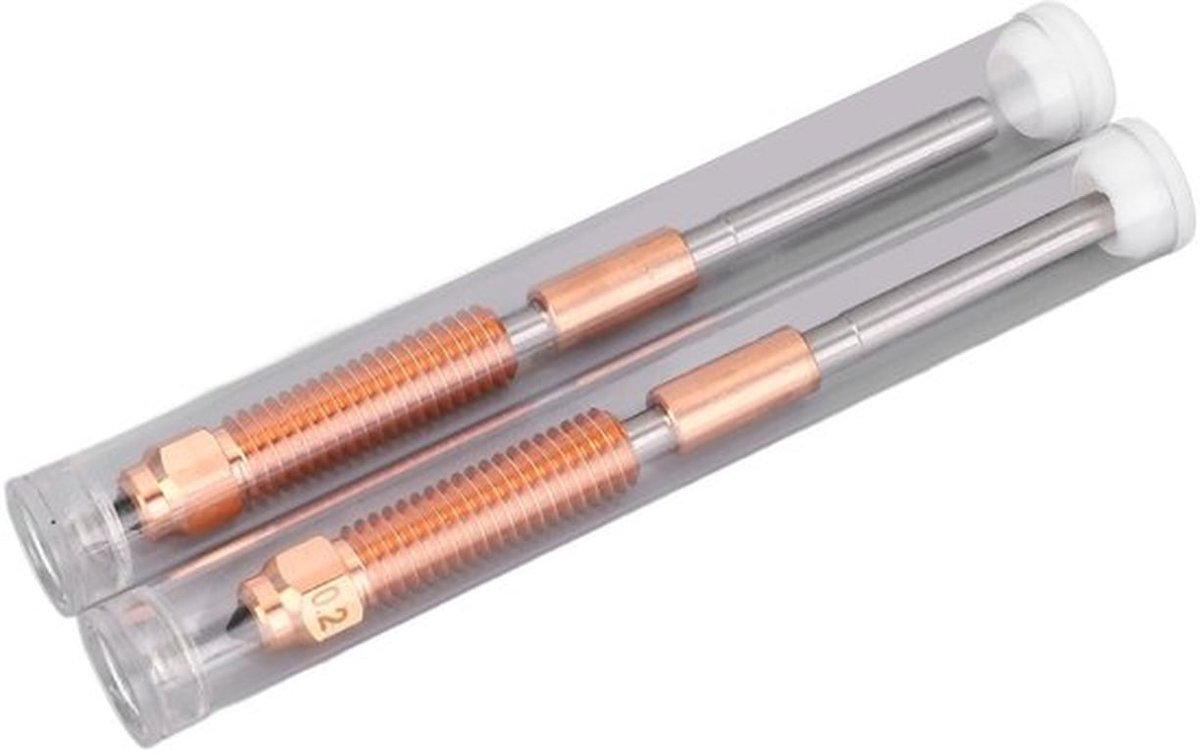 Sproeierset - Snelwissel-mondstukset - Gehard Staal - Diameter Draaduitlaat 0,2 mm - Inclusief Opbergdoos - Compatibel met Diverse Filamenten - 3D-printer Mondstuk