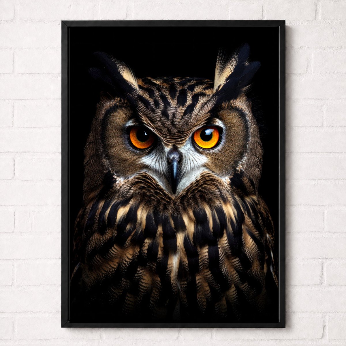 Oehoe Uil Poster - Vogelportretten Collectie - Dieren Posters - A1+ 61 x 91,5 cm