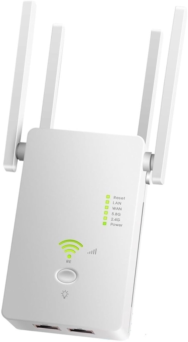 AC1200M Dual-Band Repeater, Draadloze WiFi-signaalversterker, Draadloze AP Muurdoorlatende WiFi-repeater