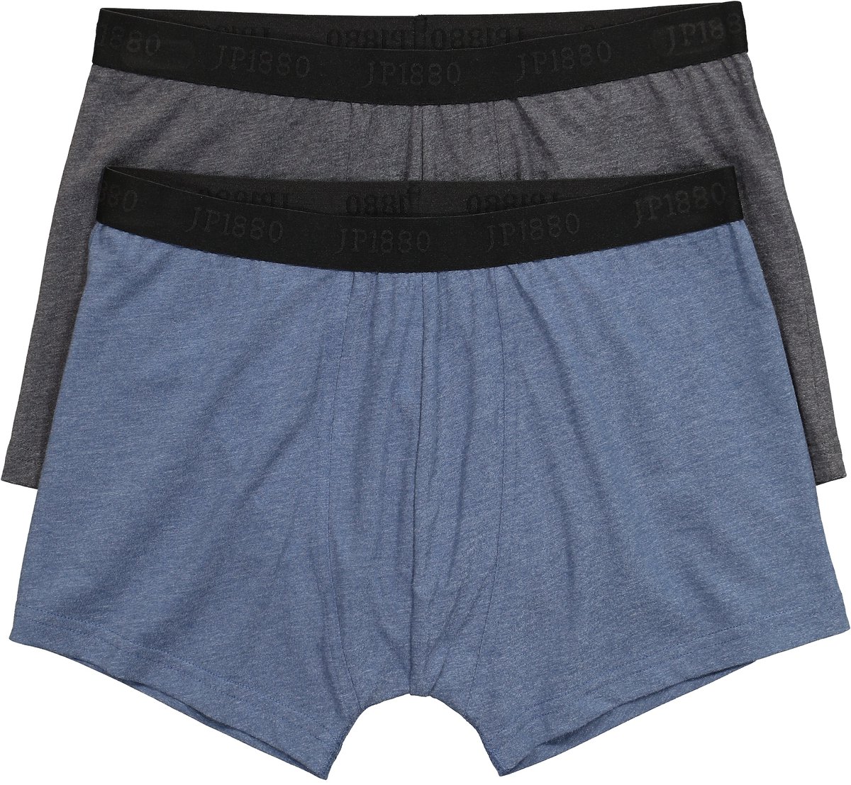 JP 1880 - Heren - Heupbroekjes FLEXNAMIC® loungewear Buik-Fit OEKO-TEX set van 2 - Grijsblauw - Maat L
