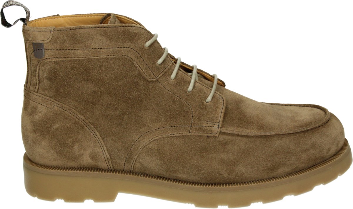 Floris van Bommel - DE BIJLER 01.05 - Vrije tijd half-hoogHeren veterschoenHeren sneakers - Kleur: Taupe - Maat: 42