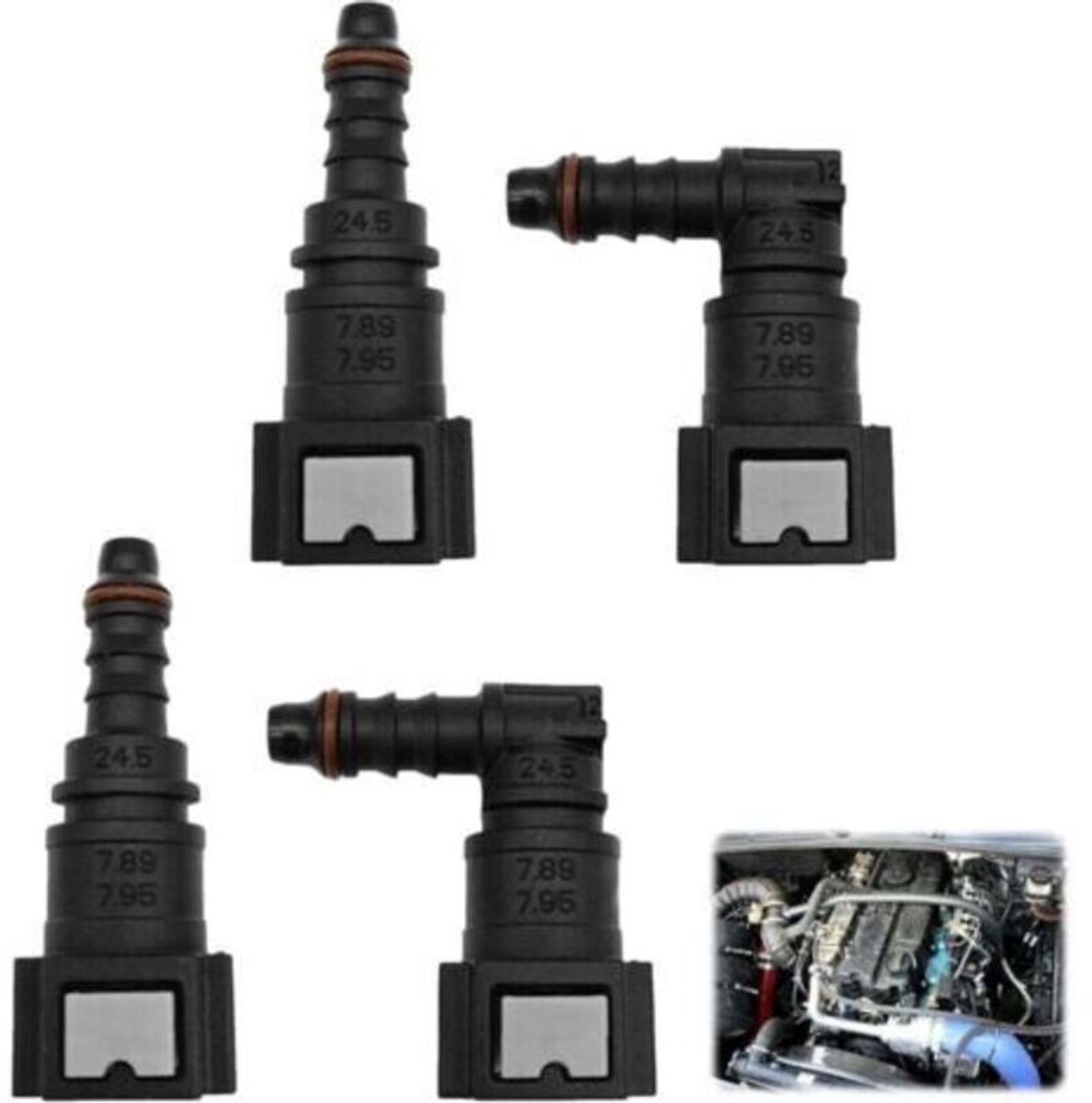 7,89 mm naar 8 mm brandstofslangaansluiting, 8 mm brandstofslang, 8 mm brandstofleiding, 8 mm dieselslang, 8 mm brandstofleiding, dieselslang, diesel snelkoppeling geschikt voor brandstof, diesel snelkoppeling