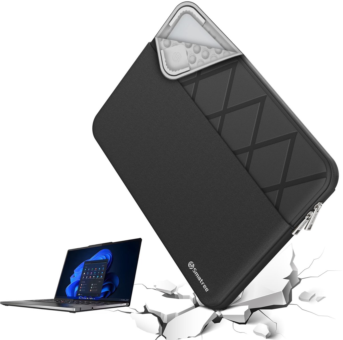 Solidchoice - Laptop Sleeve 13 Inch met Schokbescherming en Pocket
