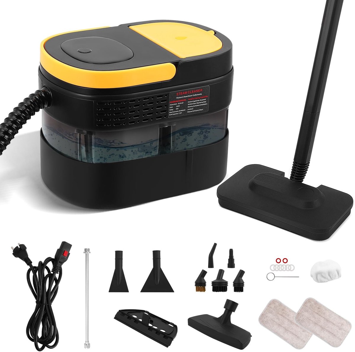 Solidchoice - Krachtige Dampfreiniger 2500W voor Thuisgebruik