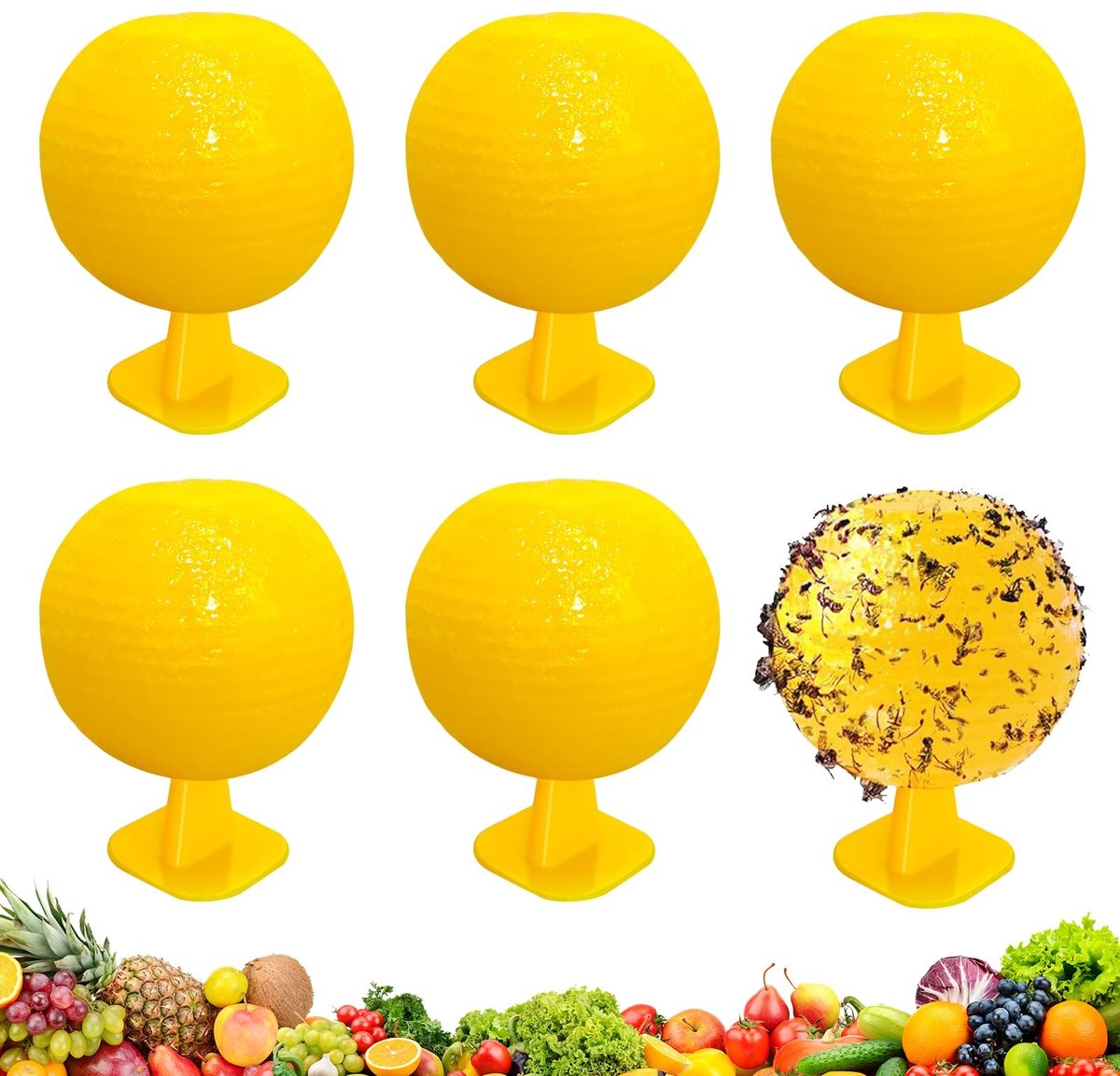 Solidchoice - Fruitvliegenvallen 6 Stuks voor Keuken en Tuin