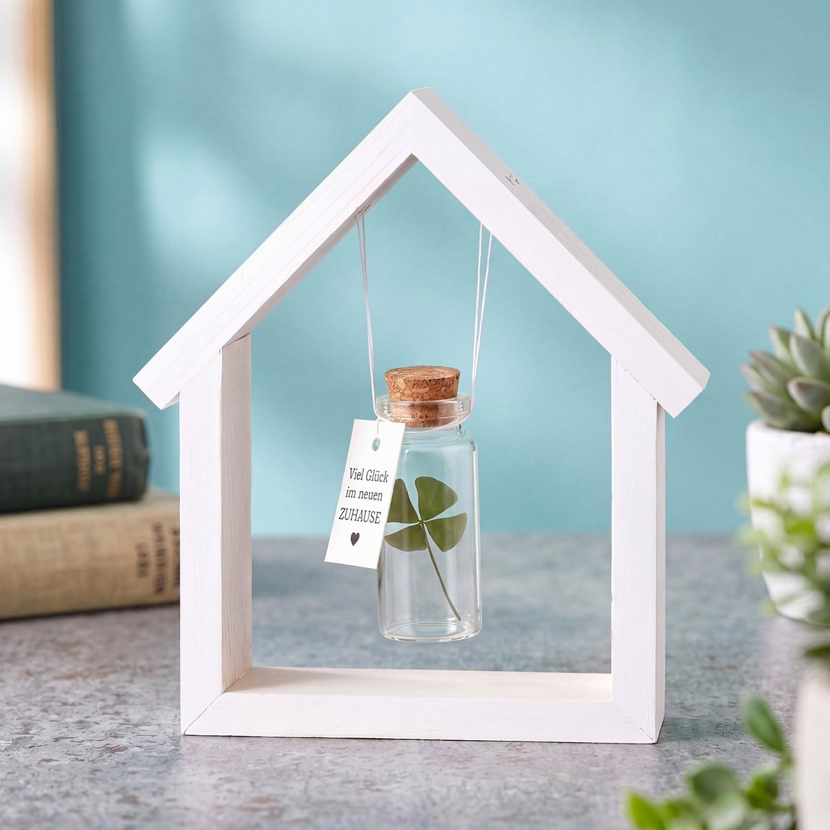 Solidchoice - Geluksklavertje in Glazen Pot als Housewarming Cadeau