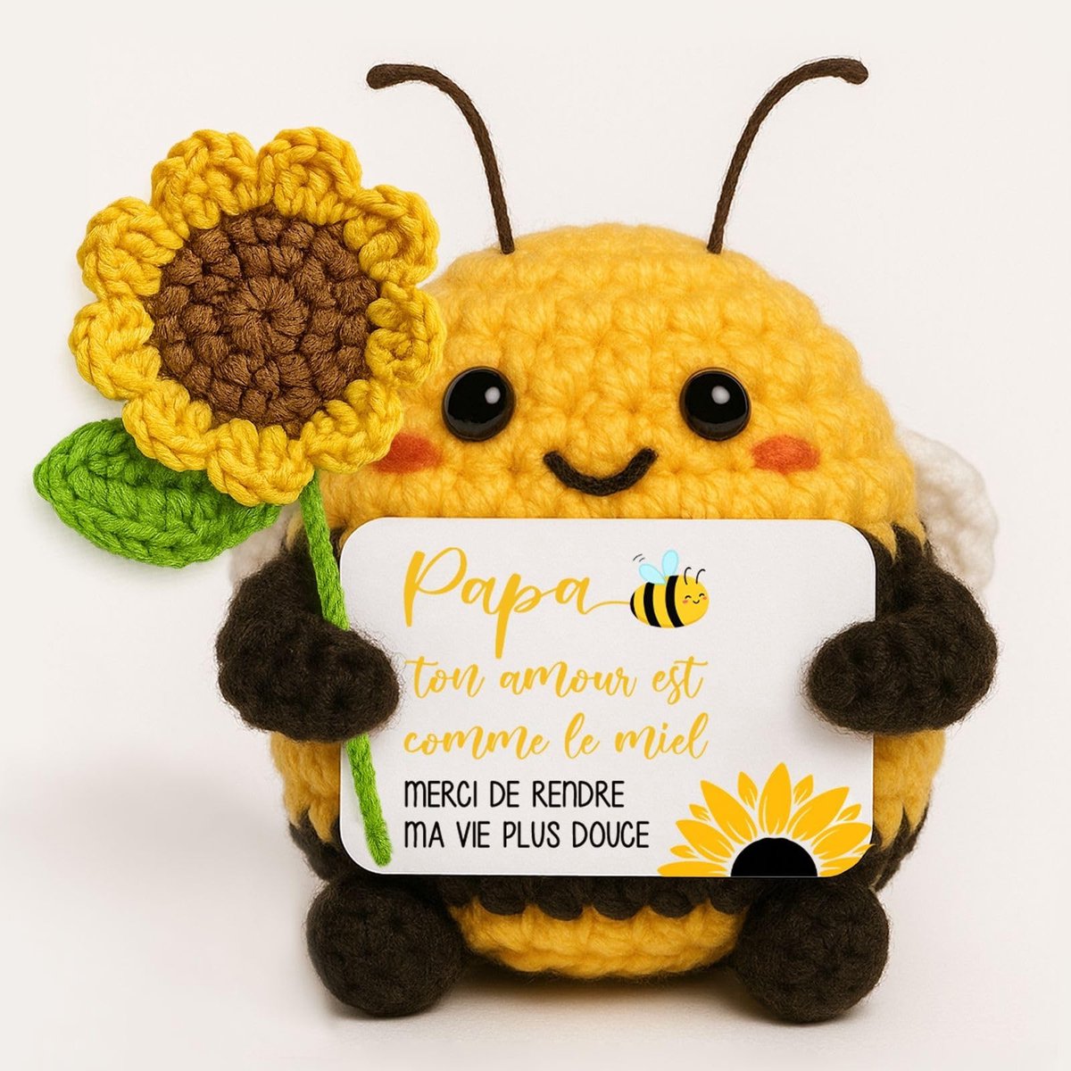 Solidchoice - Handgemaakt Gehaakt Cadeau voor Vaderdag met Zonnebloemen