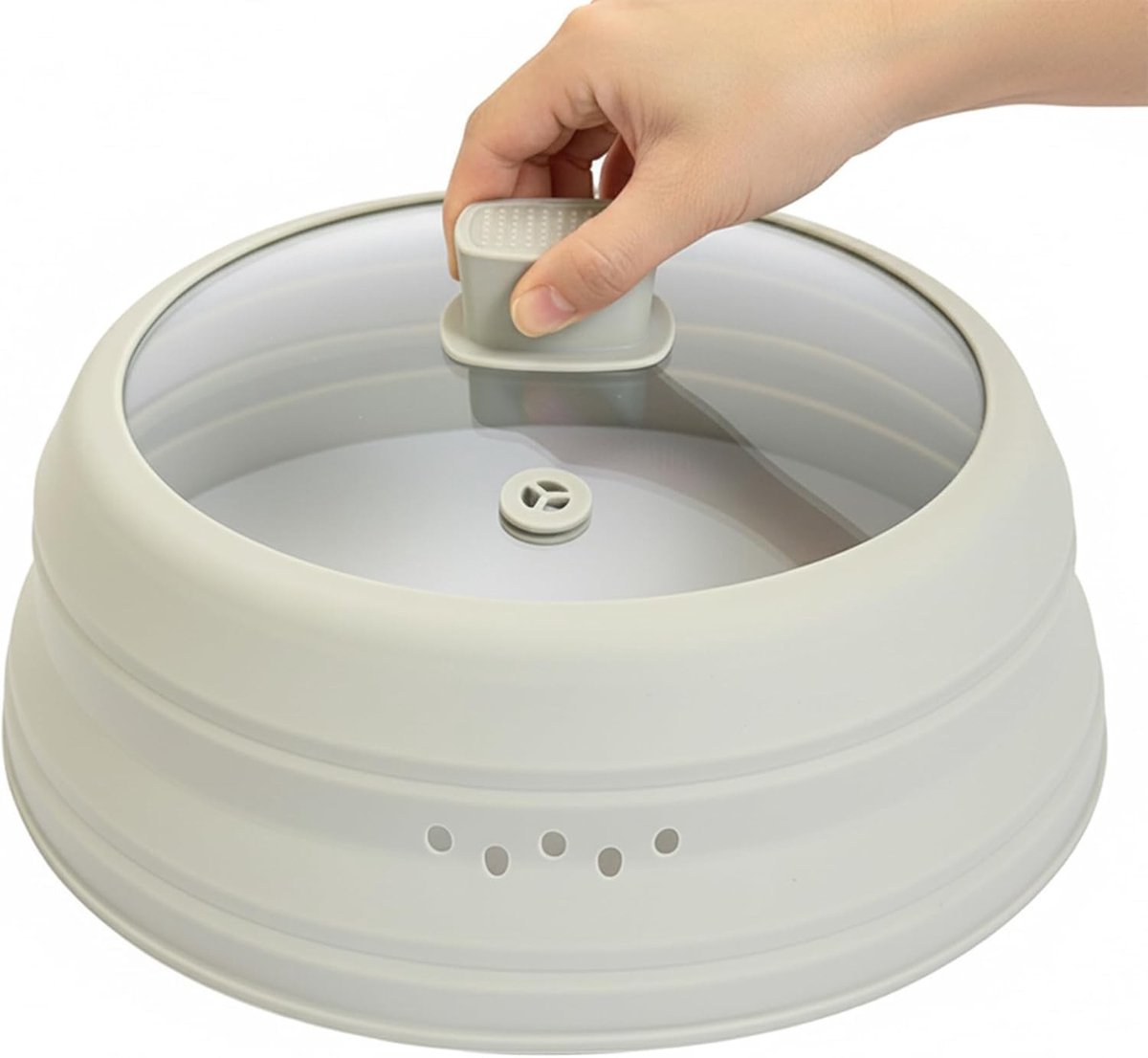 Solidchoice - Opvouwbare Magnetron Splatter Cover met Siliconen Handvat 29,97 cm
