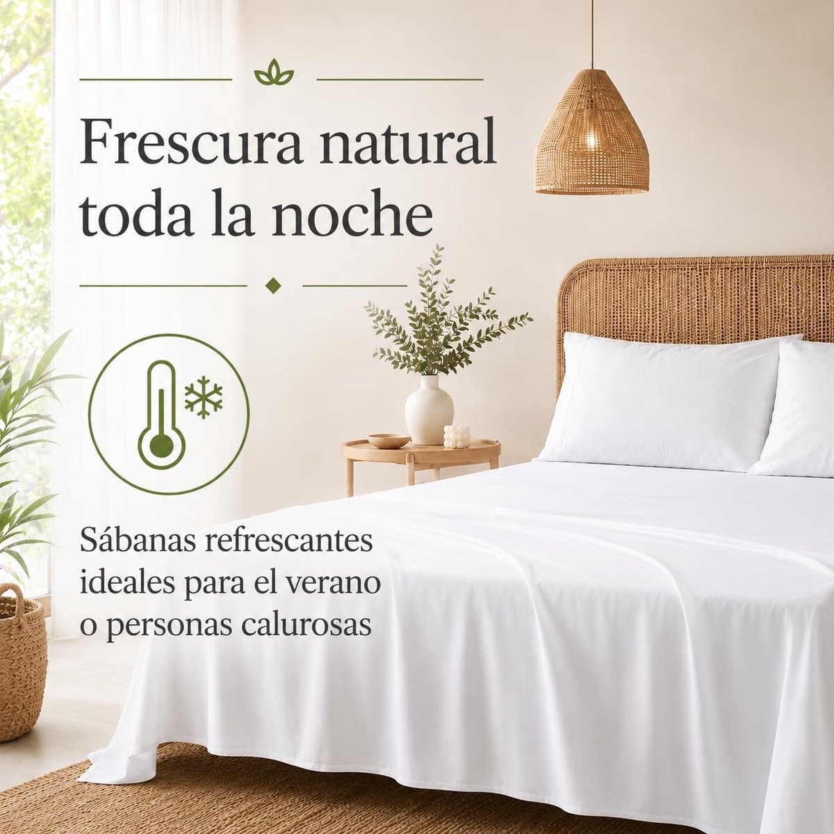 Solidchoice - Hypoallergene Fitted Sheet van 100% Bamboe 240x275 cm