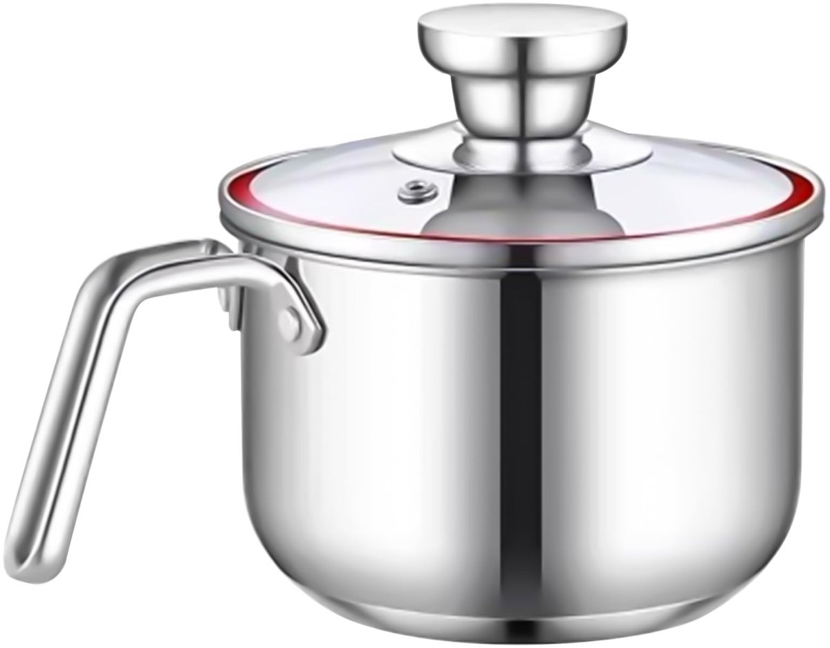 Solidchoice - Inductie Melkpan 1.2L van Roestvrij Staal met Deksel