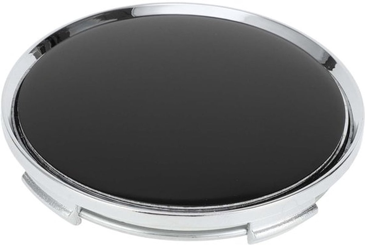 Wielnaafdopjes 63mm - Zilveren Toon/Zwart - Bescherming tegen stof/vuil - Makkelijk te installeren - Duurzaam materiaal - Must-have accessoire - Naafdop
