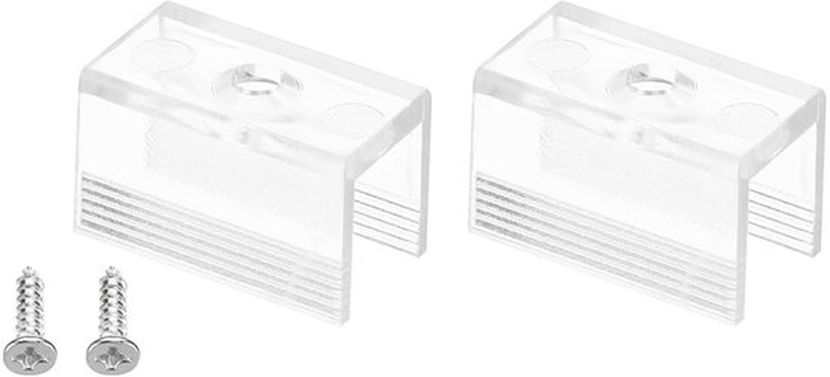 Lichtclips 100 stuks - Montagebeugels - Bevestigingsklemmen - Voor 6 mm LED-strip - Hittebestendig - Kunststof, lichtgewicht - Beugels