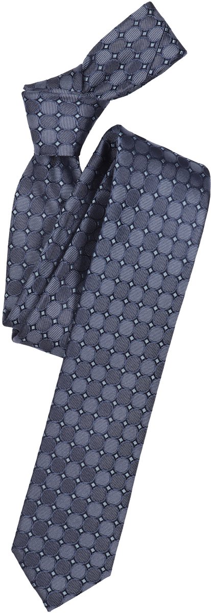 VENTI stropdas - donkerblauw - grijs dessin