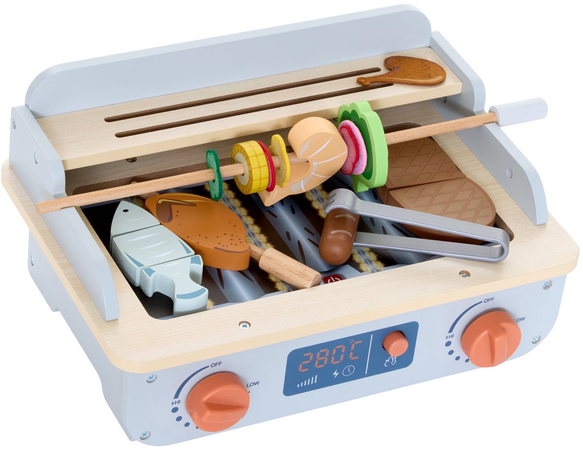 Atmosphera Kids BBQ Speelset met Accessoires - 34x16x25cm - Blauw
