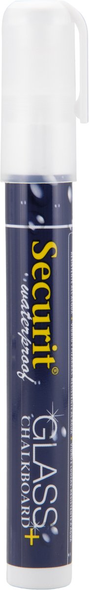 Securit® watervaste krijtstift met afgeschuinde punt, wit