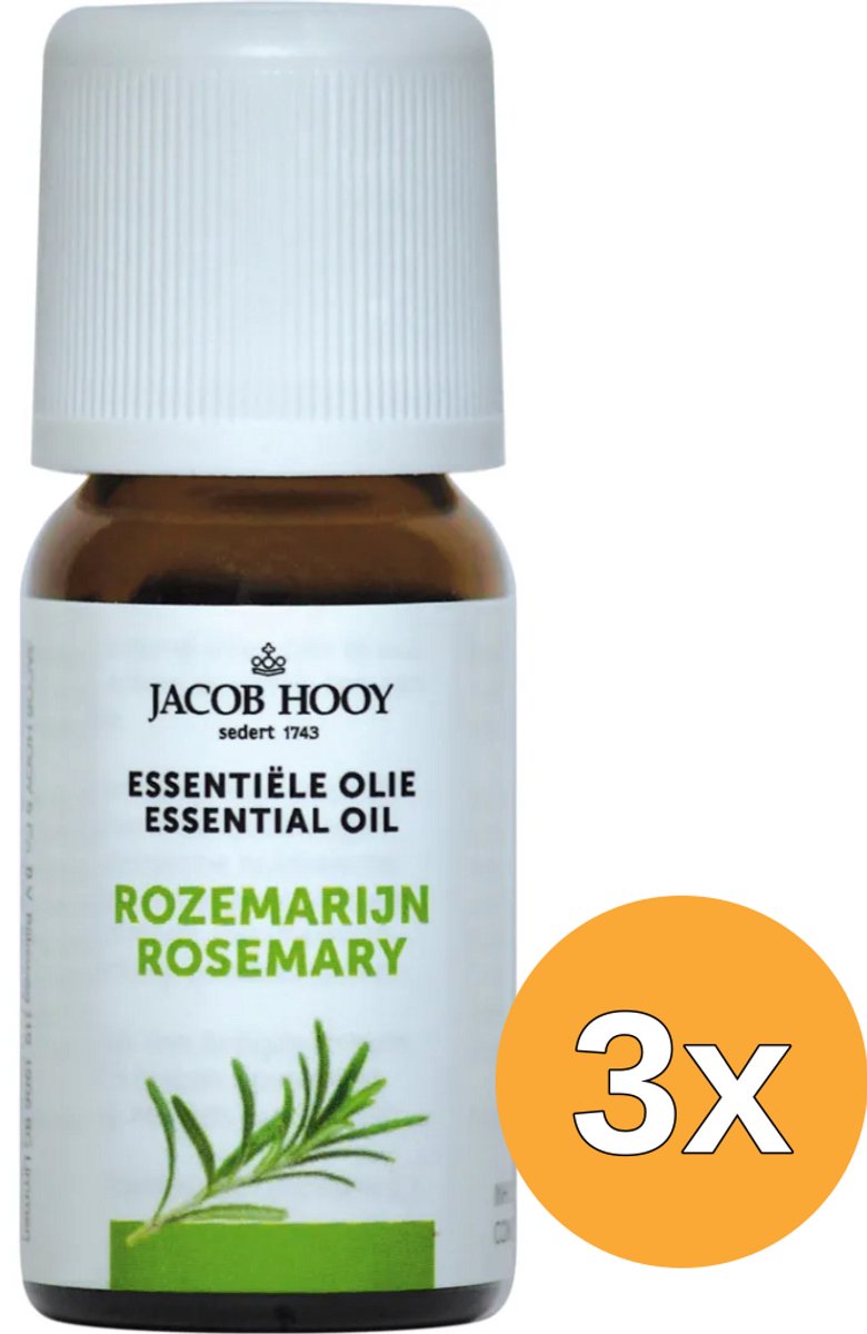 3x Jacob Hooy Rozemarijn olie (10 ml)