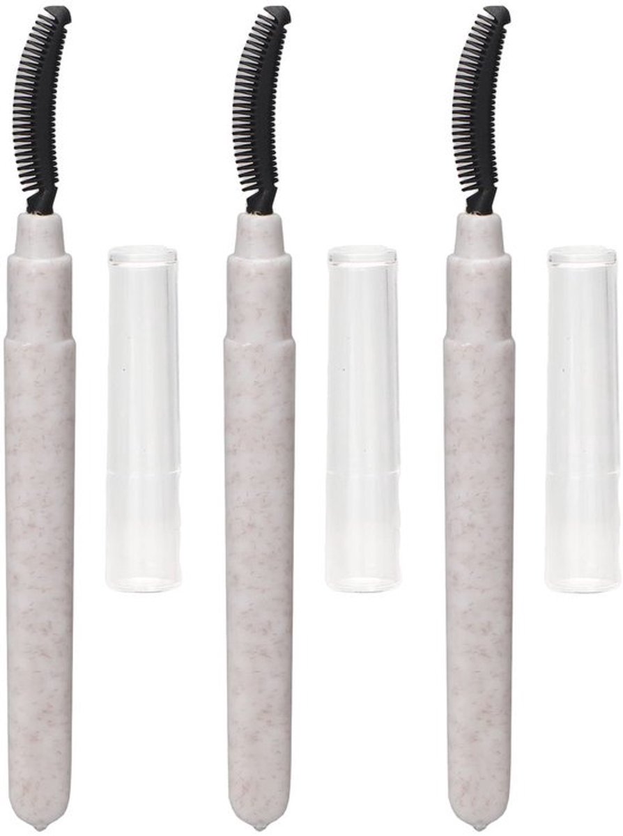Wimperborstel 3-delig - Siliconen Wimperkam - Mascara Borstel - Wimperborsteltjes Wegwerp - Draagbaar - Ideaal voor Scheiden van Wimpers - Mascaraborstel