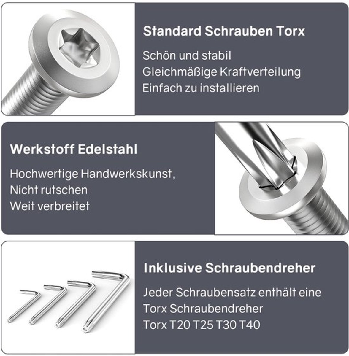 M5 Torx schroeven - Roestvrij staal - Volledige schroefdraad - 20 mm - Machineschroeven - 20 stuks - Geschikt voor diverse toepassingen