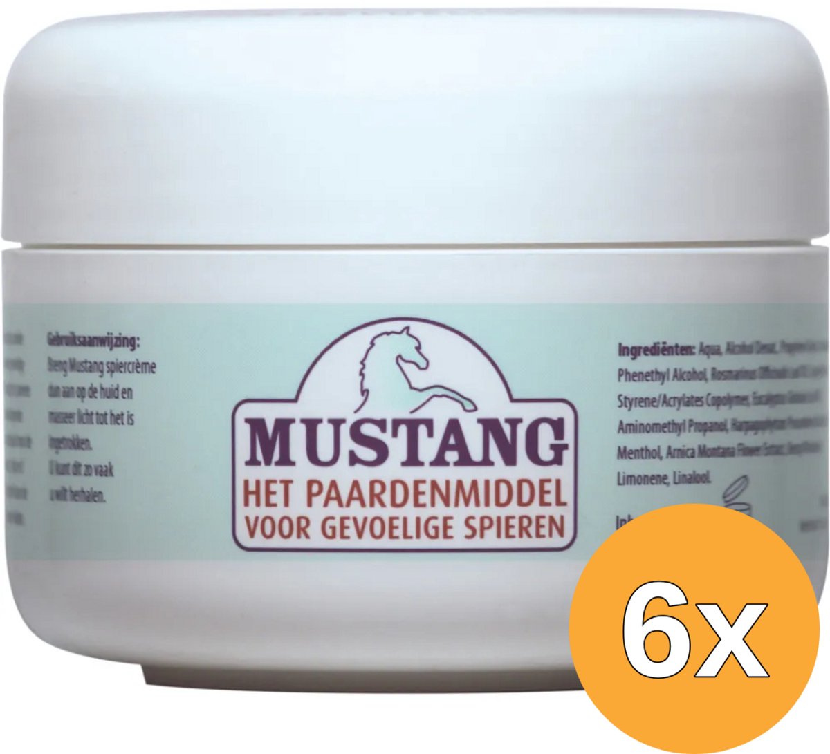 6x Jacob Hooy Mustang Spiercreme (200 ml)