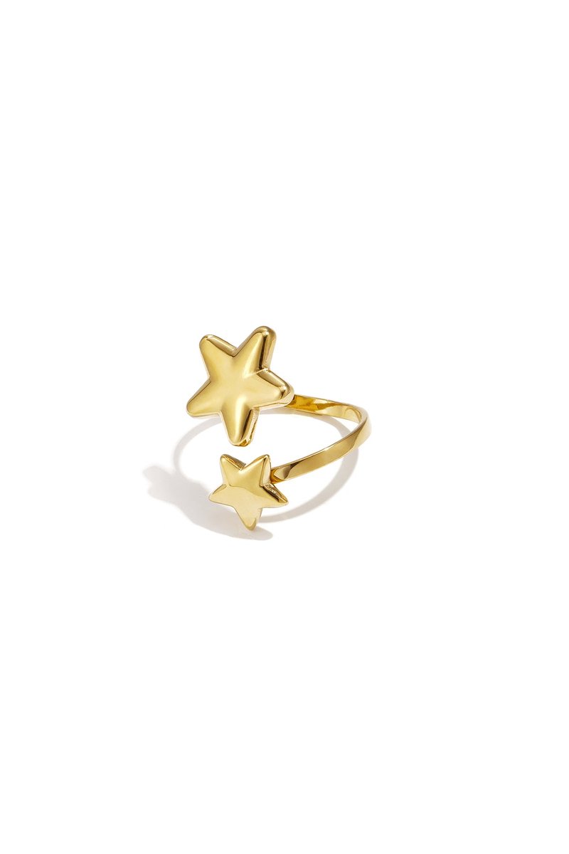 Nova - Ster Ring - Stainless Steel - - Goud