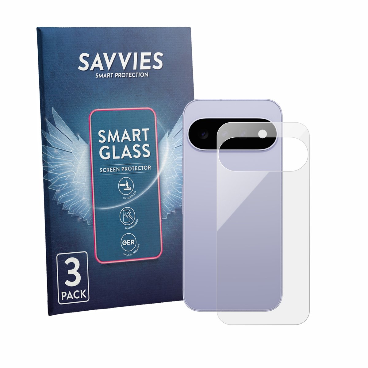 3 Stuks Savvies Screenprotector - geschikt voor Google Pixel 11 (Achterkant) - beschermfolie glas transparant