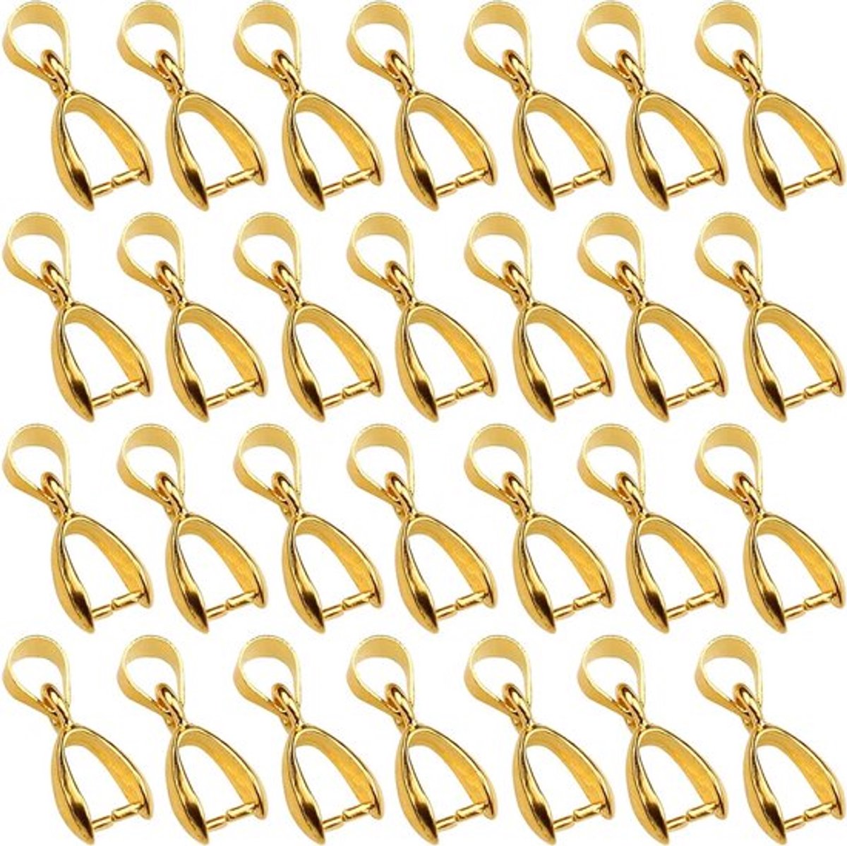 100 Stuks Oogjes Kettinkjes Sluiting Clip String Sieraden Hangers voor Kettingen DIY Ambachten Gouden Sieraden Accessoires