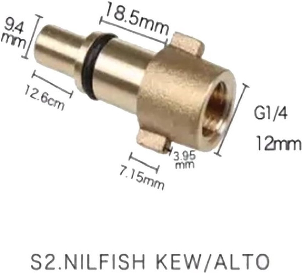 Hogedrukreiniger Adapter - Auto - Schuimlans - S2 Serie - Sneeuw - Connector - Geschikt voor hogedrukreinigers - Zwart - Accessoire voor reiniging