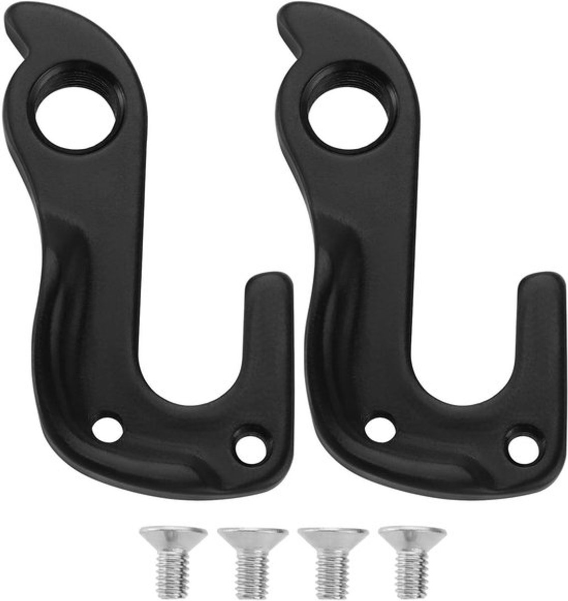 - Mechanische derailer haak fiets - Achterderailer haak - Metalen derailer haak - Zwart - Schroef model - Compatibel met CUBE fietsaccessoires