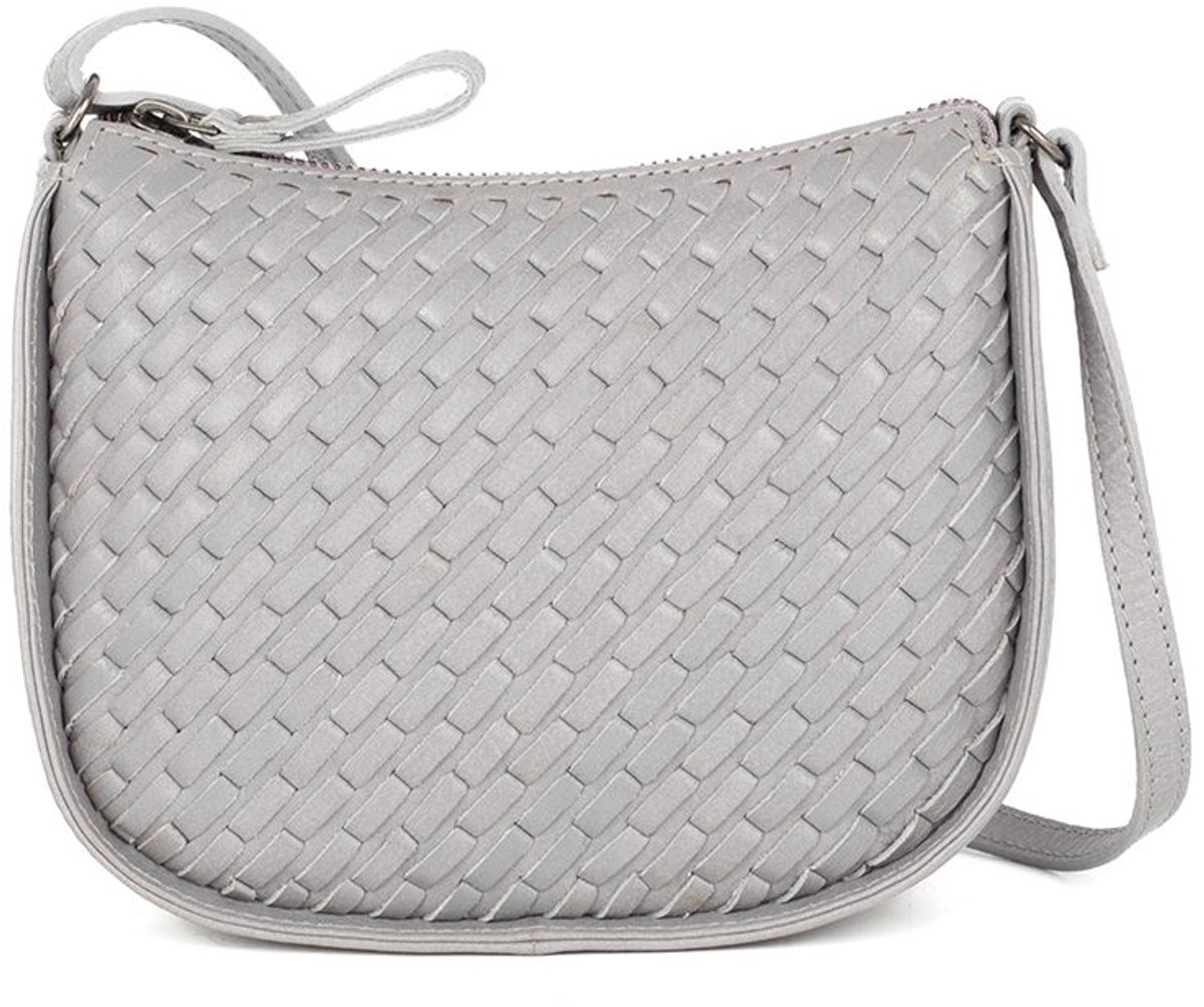 Leren Crossbodytas - Juna - Grijs