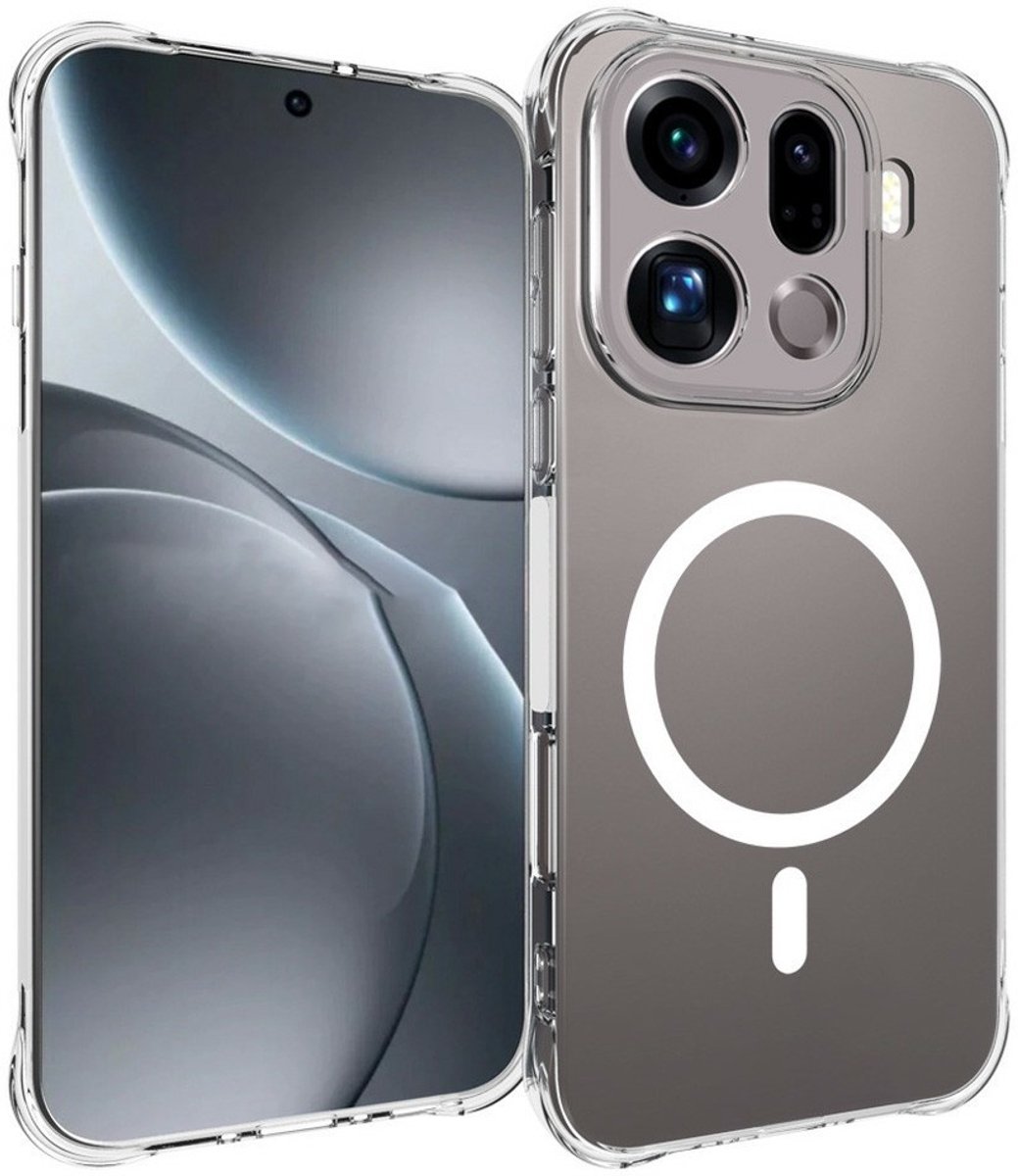 Coverup Hoesje - Geschikt voor OPPO Find X9 Pro Hoesje - Coverup TPU Back Cover met AirBag Corners - MagSafe Compatible - Transparant