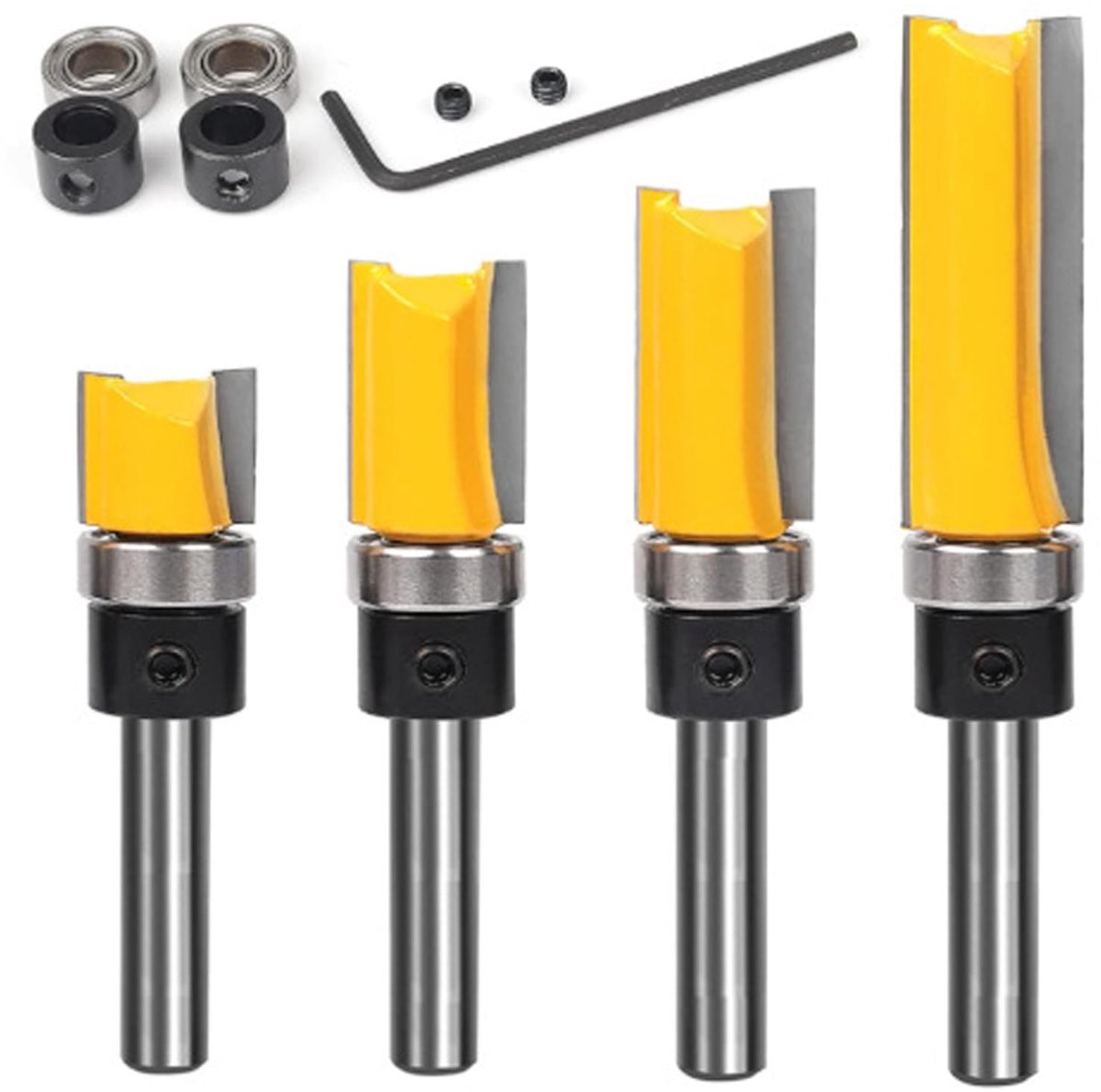 Solidchoice - 4-Delige Frees Bit Set voor Houtbewerking, Professionele Gereedschappen
