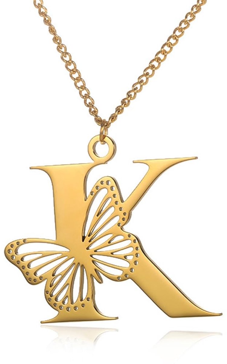 Solidchoice - Persoonlijke Ketting met Vlinderhanger voor Vrouwen
