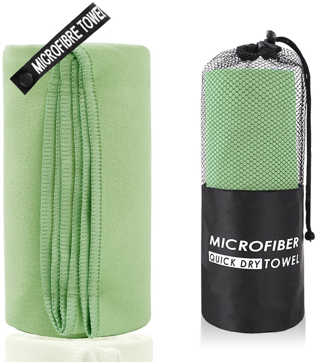 Casalora® Microvezel Handdoek 80x120 – Strandlaken – Badlaken – Reishanddoek Sneldrogend – Groen
