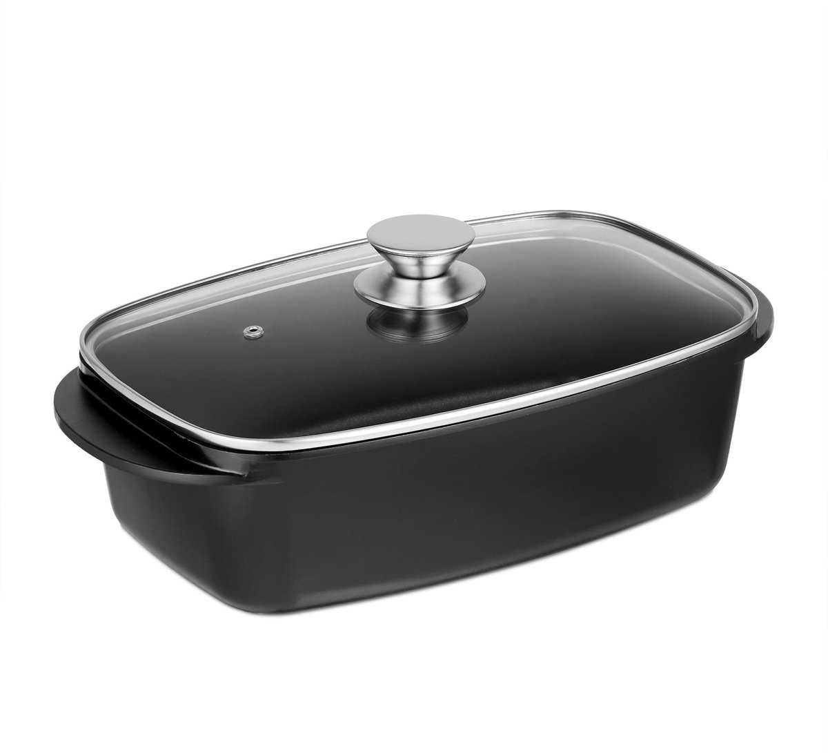 Solidchoice - Roestpan met Deksel 5 L van Aluminium en Glas
