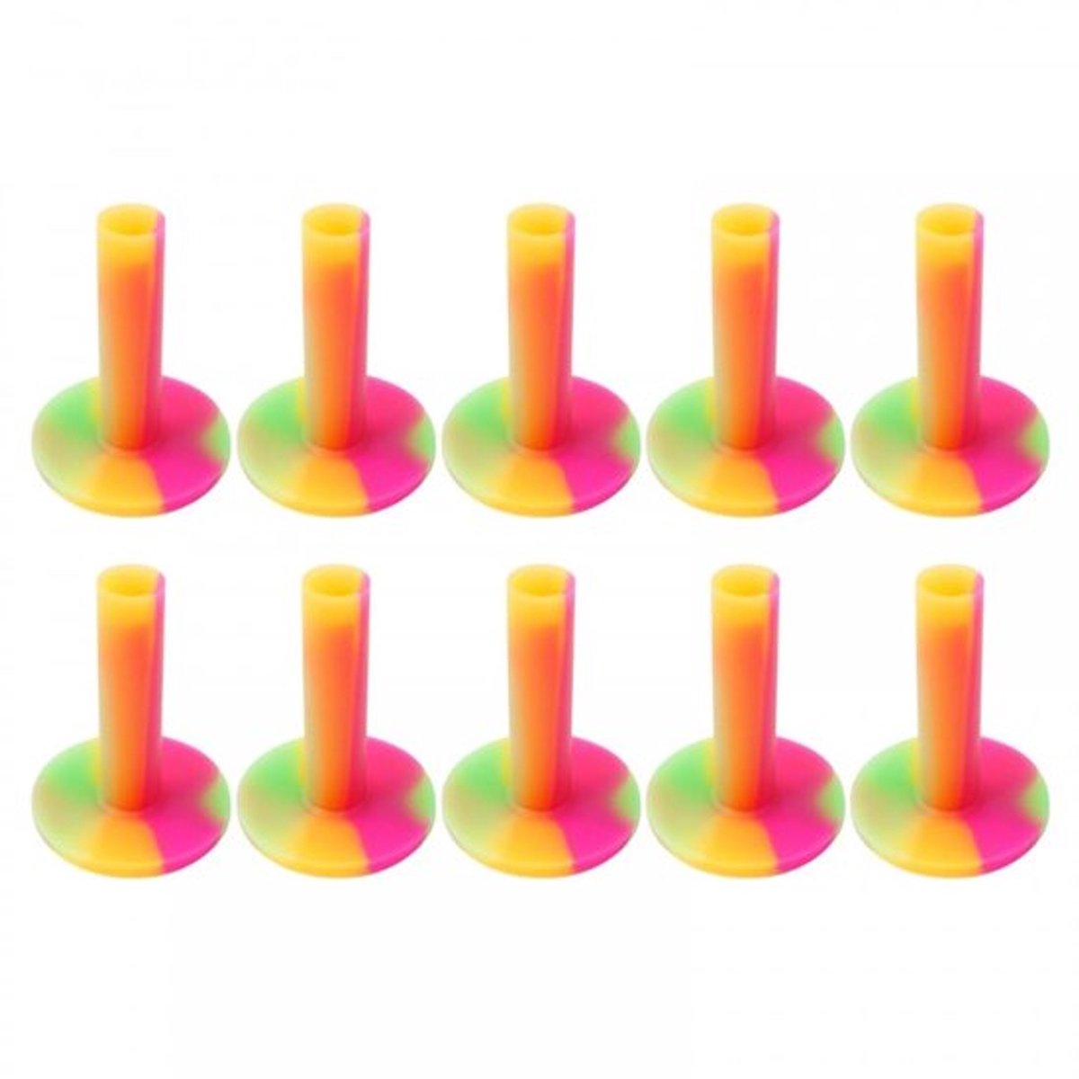 Rubber Tees 10 Stuks - Hoogwaardig Rubber - Duurzaam - Geschikt voor Indoor/Outdoor - Draagbare Grootte - Stabiliteit voor Betere Prestaties - Golftees