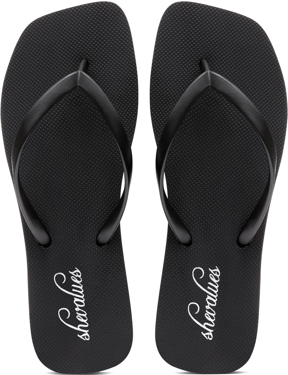 Homaxy- Slim Slippers - Anatomische Teenslippers - Dames Slippers -41-Zwart