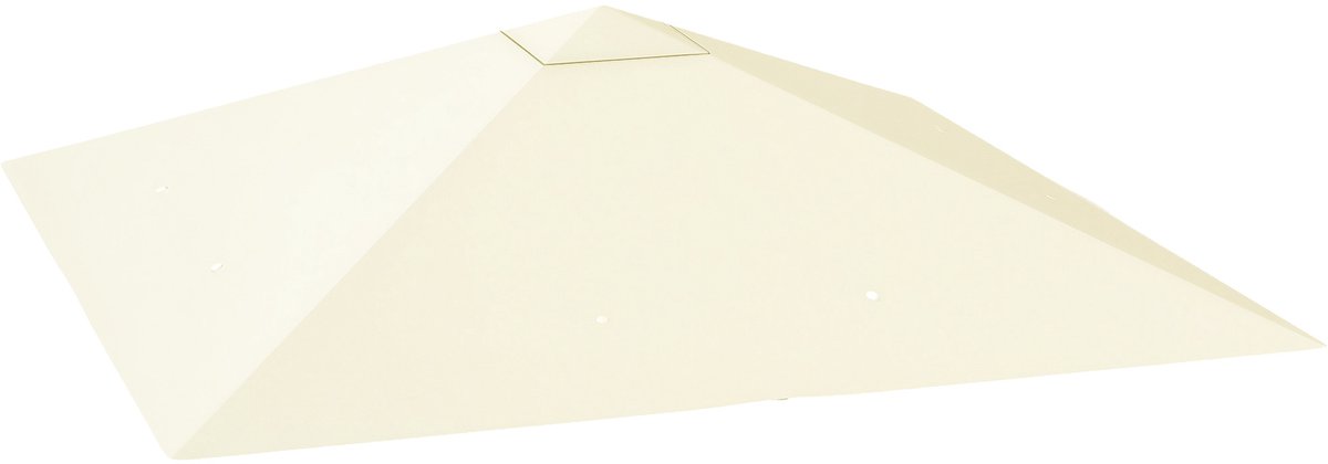Outsunny Vervangende Dakbedekking-Oxford-stof-298L x 298B cm-Crème-wit