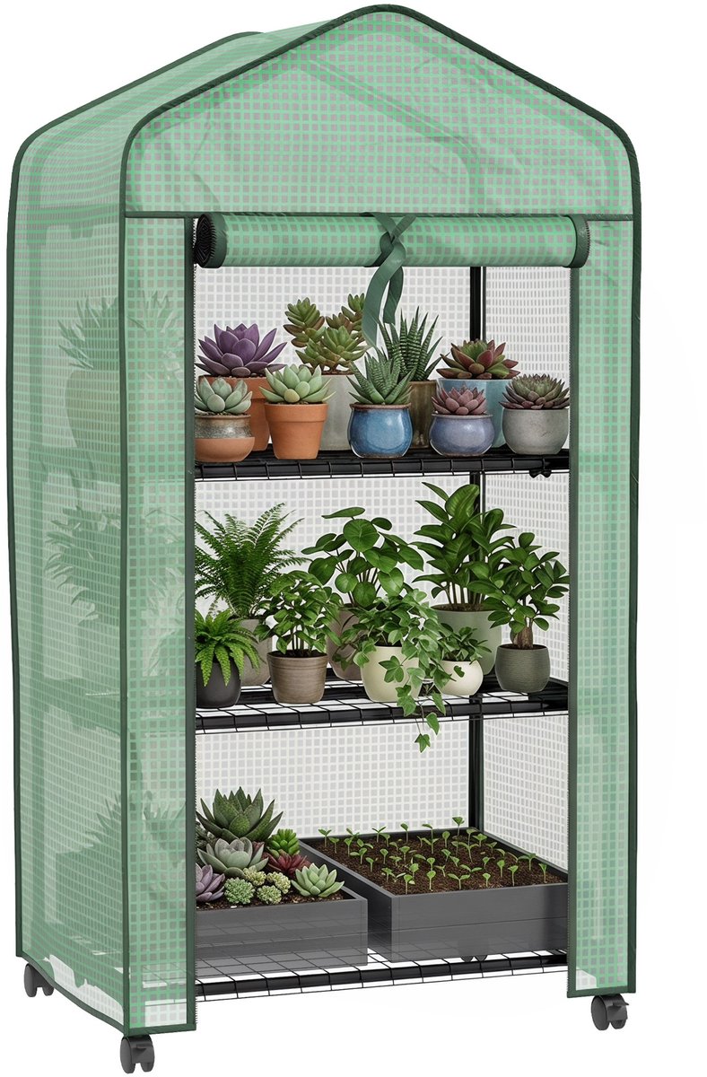 Outsunny-Kas-PE-69x49x130cm-Groen
