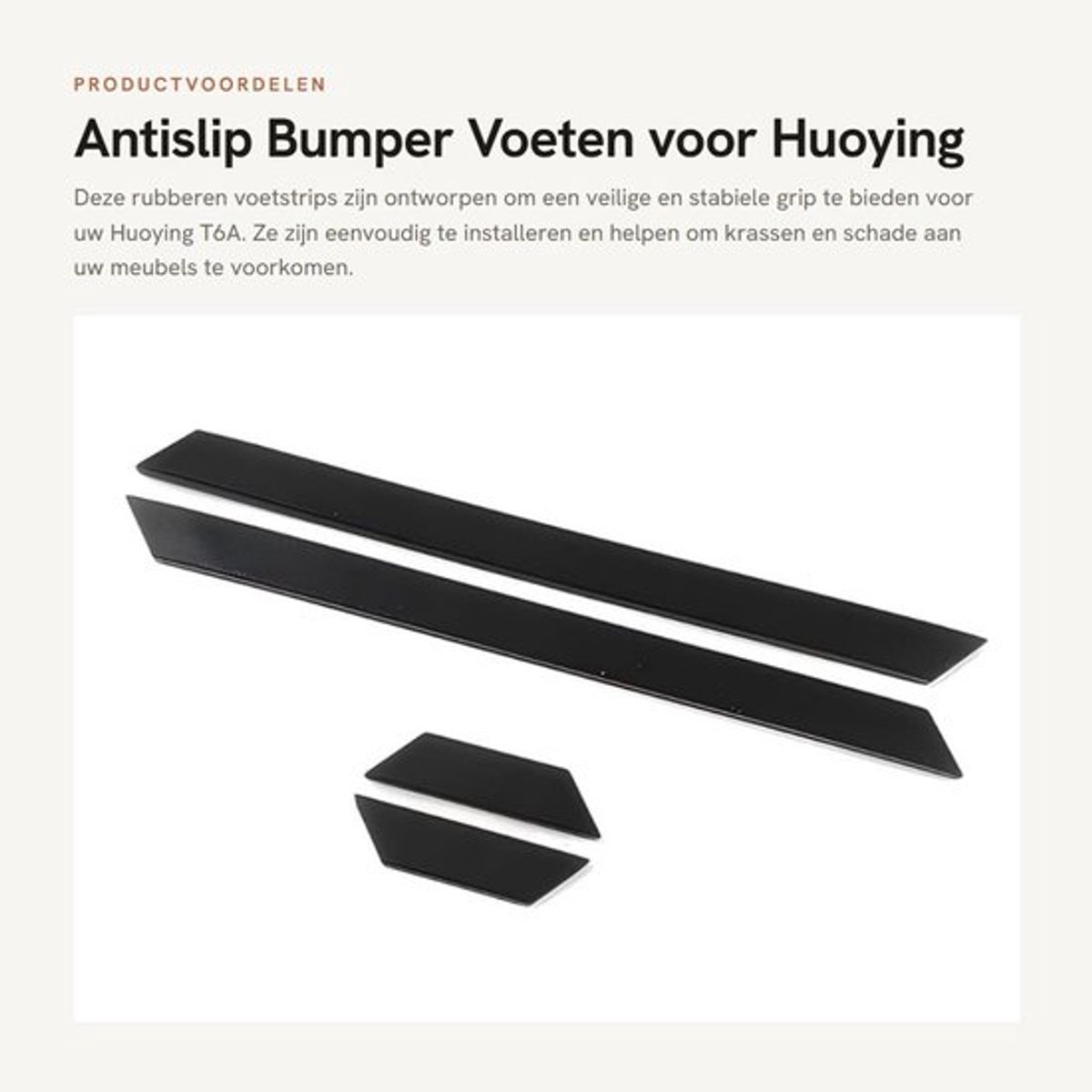 Rubberen Voetstrips Antislip - Vervangende Voeten - Set van 4 - Geschikt voor T6A - Veilig verpakt - Klanttevredenheid gegarandeerd - Laptopvoeten