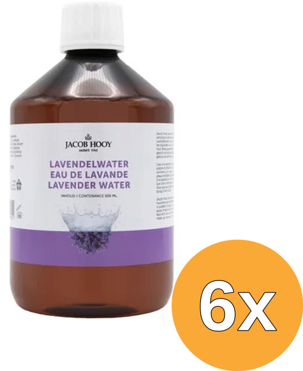 6x Jacob Hooy Lavendelwater (500 ml)